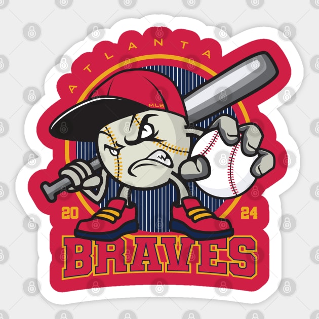Atlanta Baseball 2024 Season Atlanta Braves Sticker TeePublic